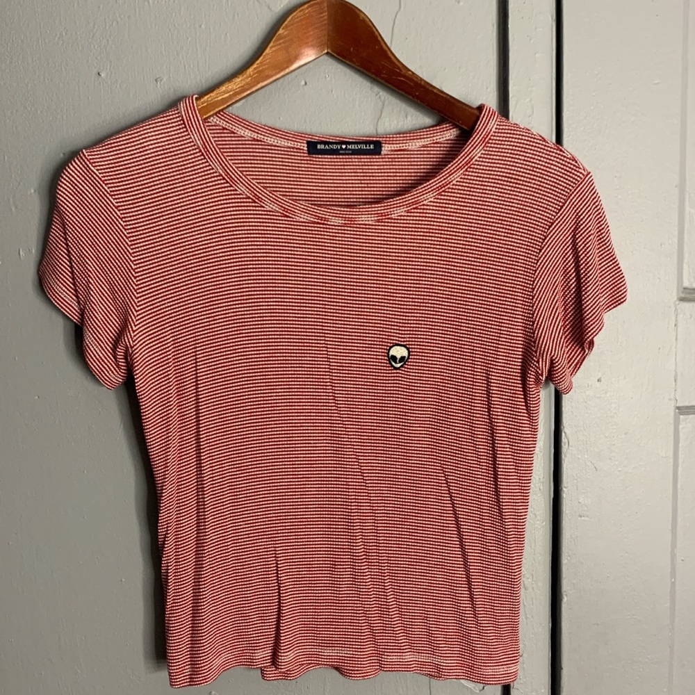 Brandy Melville striped crop top
